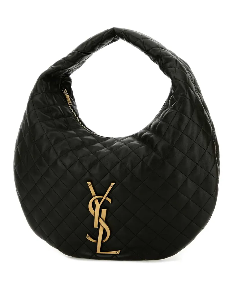 Saint Laurent Women's Black Nappa Leather Icare Shoulder Bag Nero Borse A Mano Black