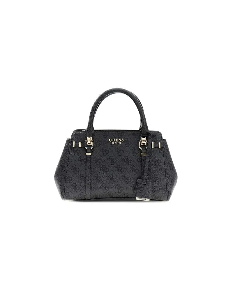 Guess Women's Satchel Coal Logo Polyurethane Satchel-bags Gray