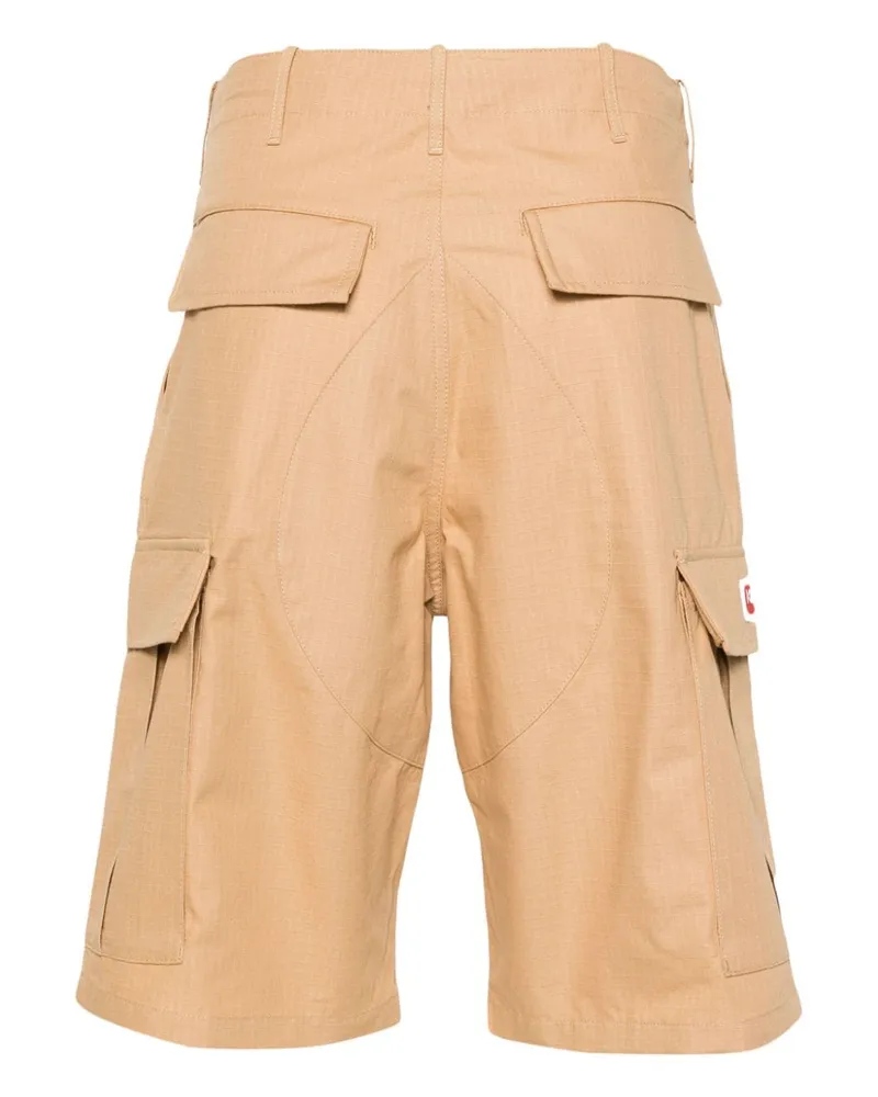 Kenzo Men's Mid-Rise Ripstop Cargo Shorts Ss24 Caramel