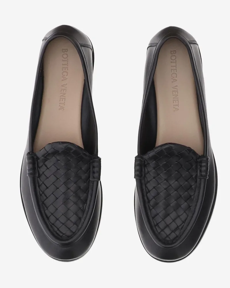 Bottega Veneta Women's Loafers Nappa Leather Black Lamb Skin Black