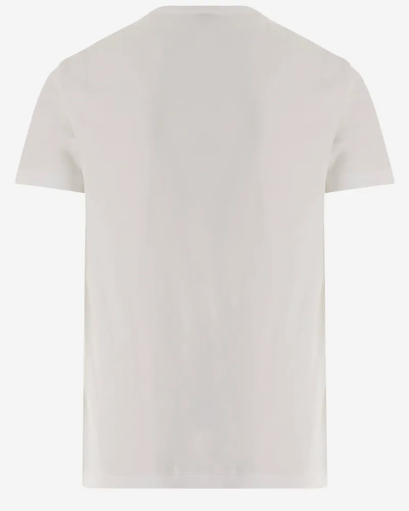 Ralph Lauren Men's Cotton T-Shirt With Polo Bear Print White T-Shirts And Polos White