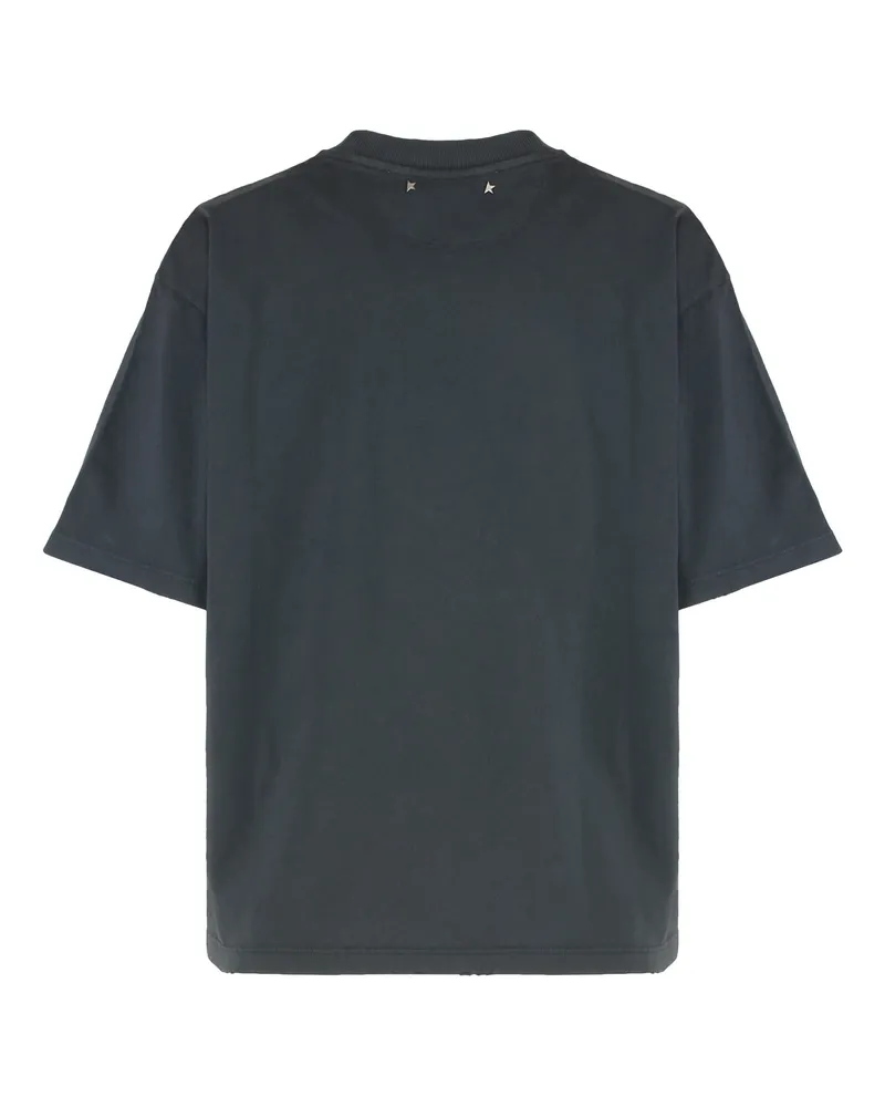 Golden Goose Women's Round Neck Cotton T-Shirt Dark Gray T-Shirts & Jerseys Gray