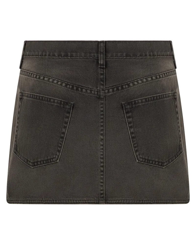 COPERNI Women's Skirt Mini Denim Wrap Grey Cotton Gray