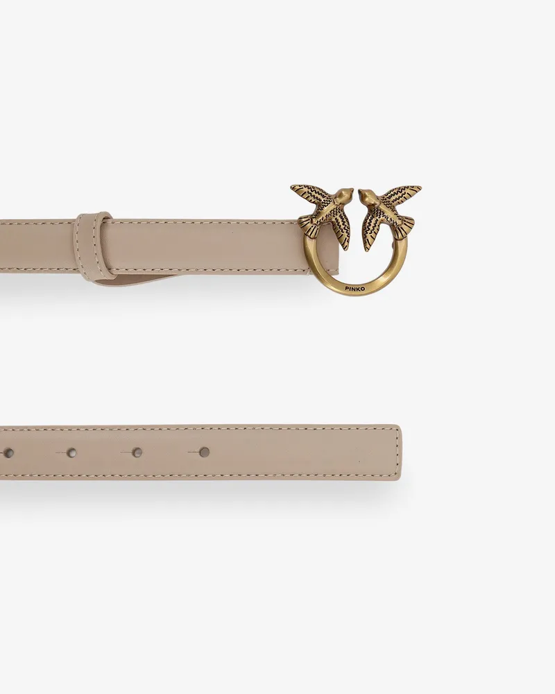 Pinko Women's Leather Belt Beige Beige