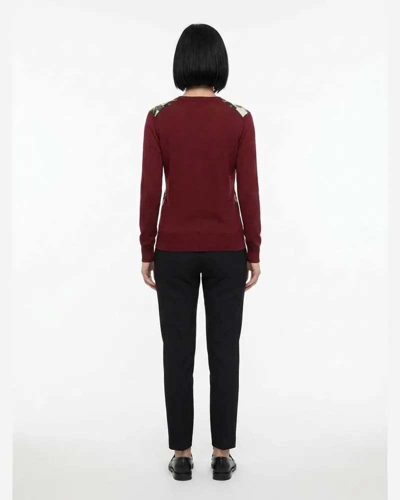 Dolce & Gabbana Women's Multicolor Silk Cardigan Clothing Burgundy