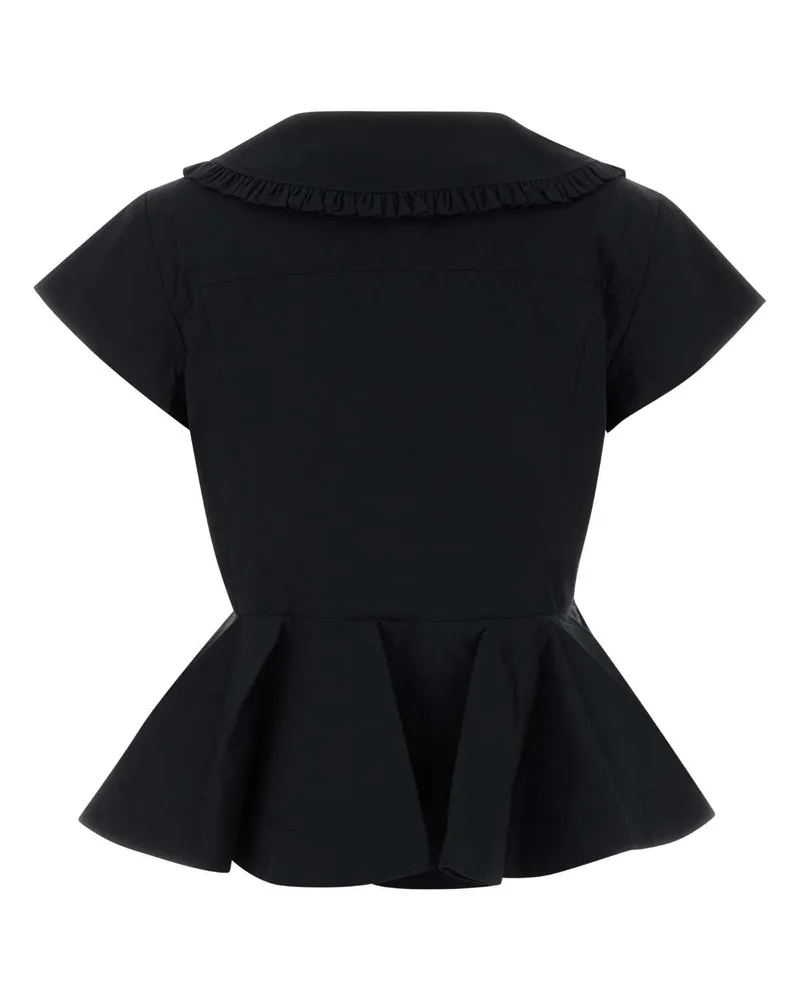 Ganni Women's Cotton Blouse Black Black