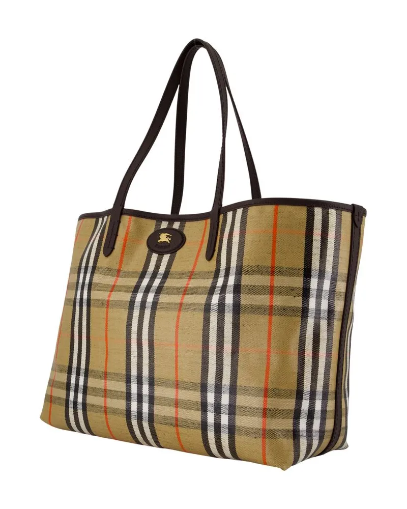 Burberry Women's Ll Highlands Medium Shopper Bag -  Cotton Beige Totes-Shopping-Bags Beige