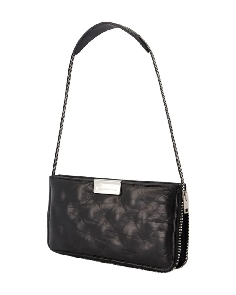 Alexander Wang Siren Leather Shoulder Bag — Black Black