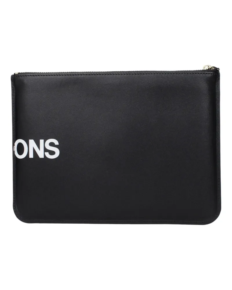 Comme des Garçons Leather Clutch — Black Black