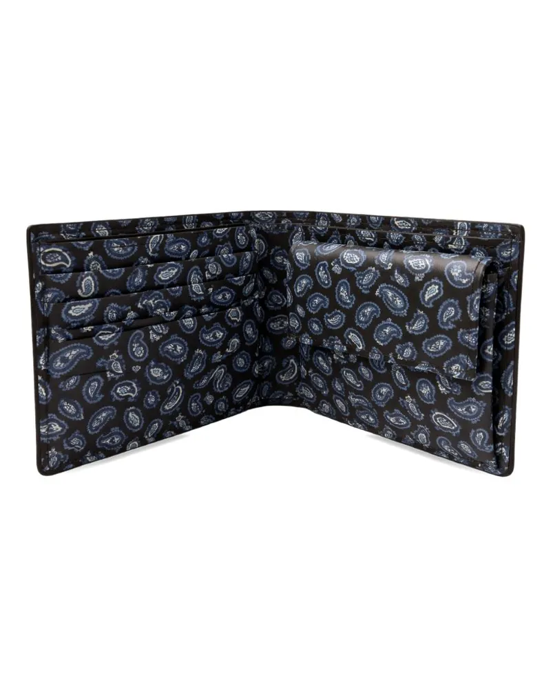 Etro Men's Bifold Wallet Brown Calf Leather & Cardholders Brown