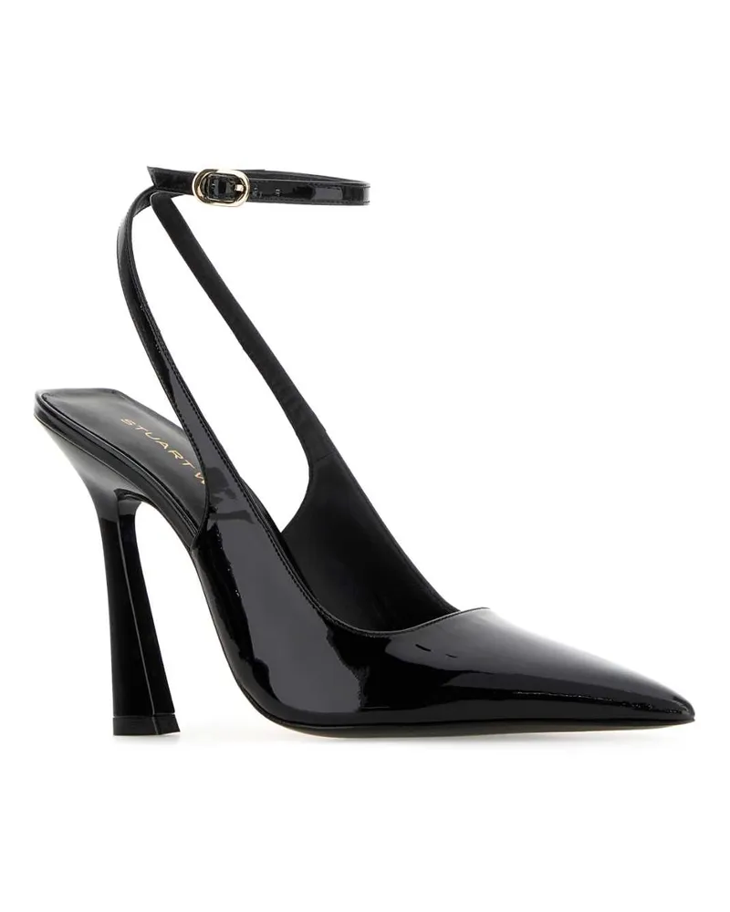 Stuart Weitzman Women's Black Leather Vinnie 100 Pumps Scarpe Con Tacco Black