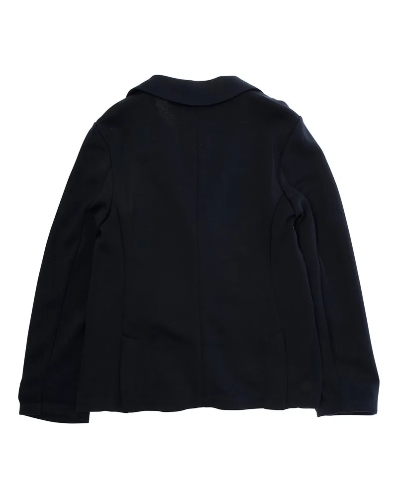 Emporio Armani Boys' Blue Single-Breasted Jacket With Logo Patch Polyester Blazers Blue