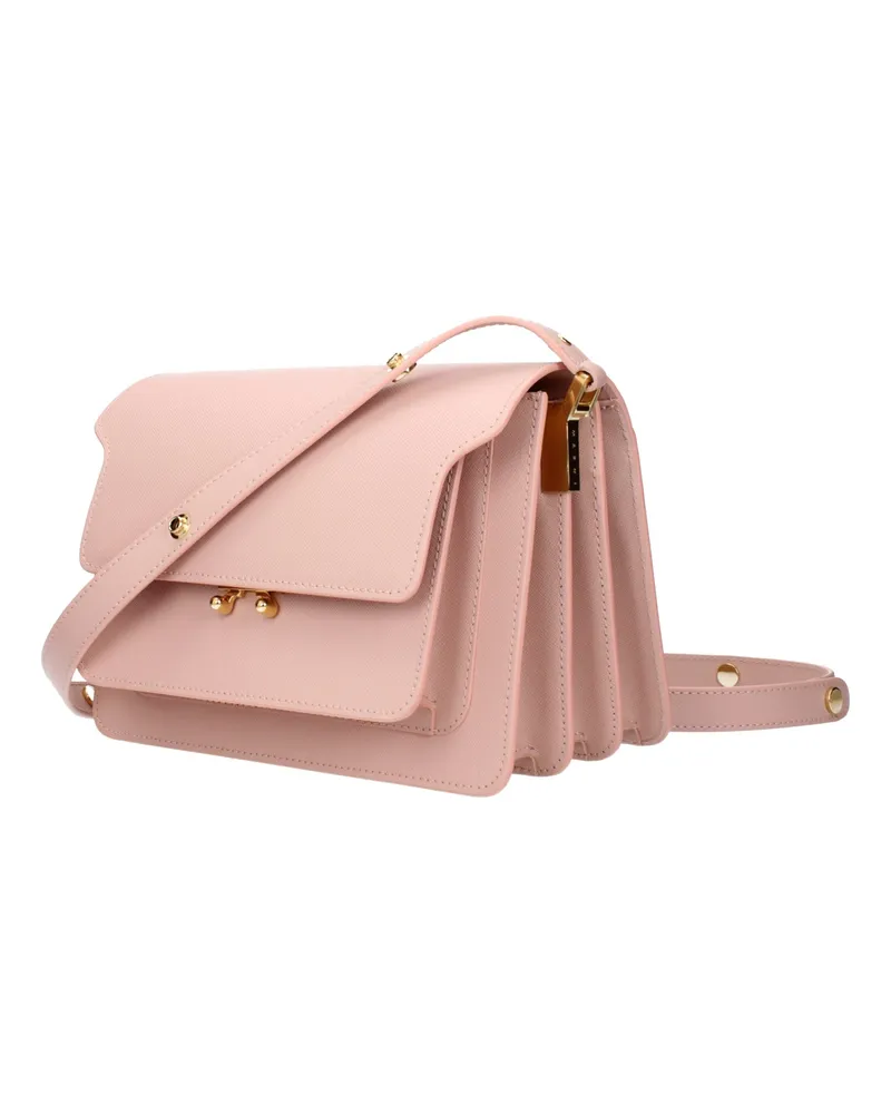 Marni Women's Pink Leather Shoulder Bag Pink