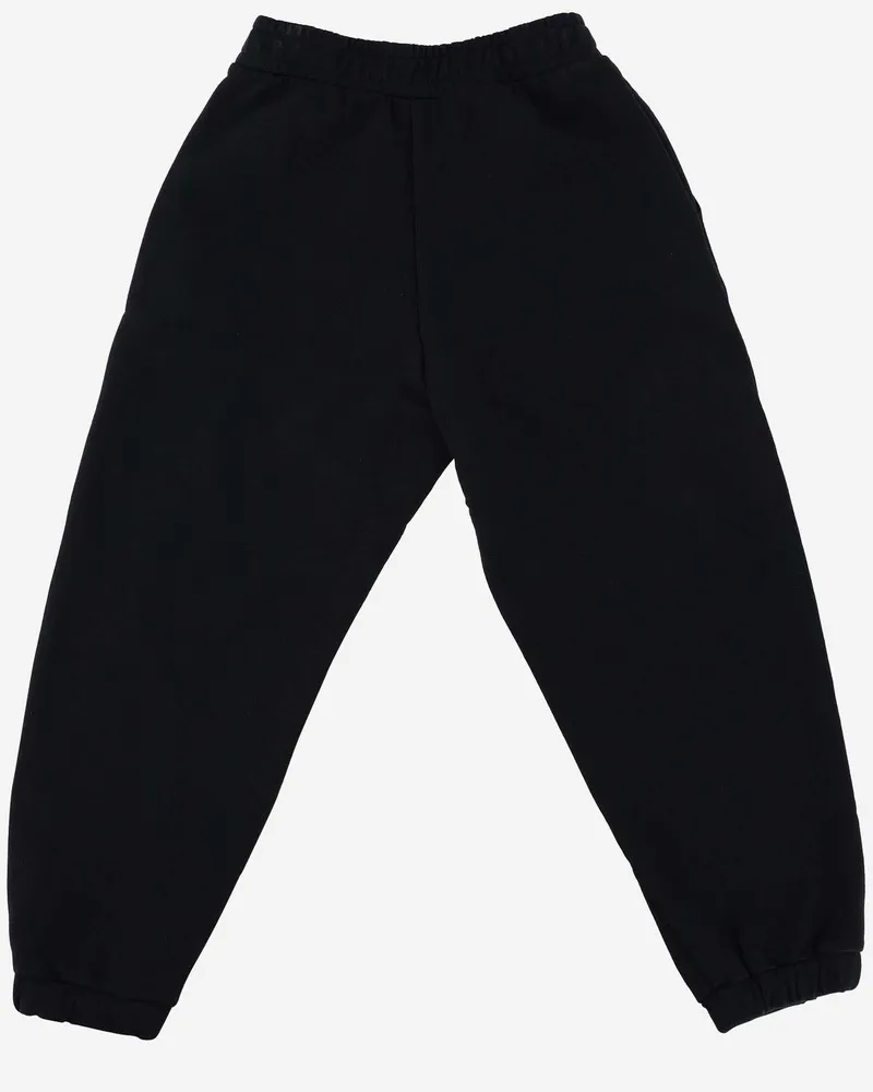 Fendi Boys' Cotton Logo Pants Black Trousers Black