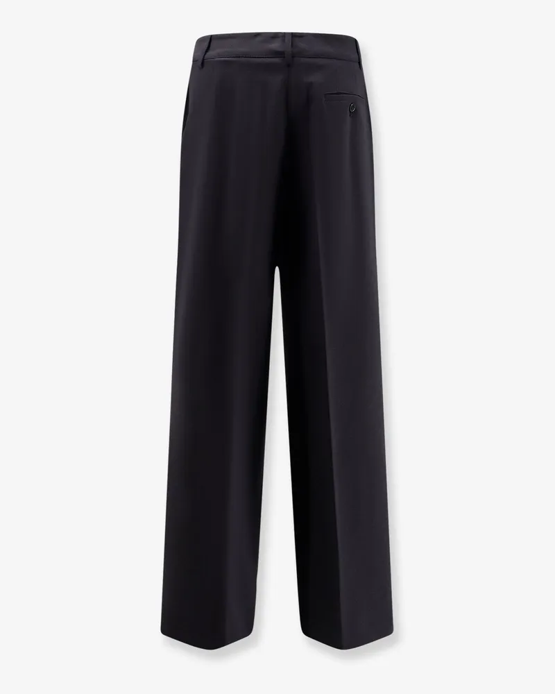 ASPESI Women's Trousers Wool-Blend Blue Polyester Black