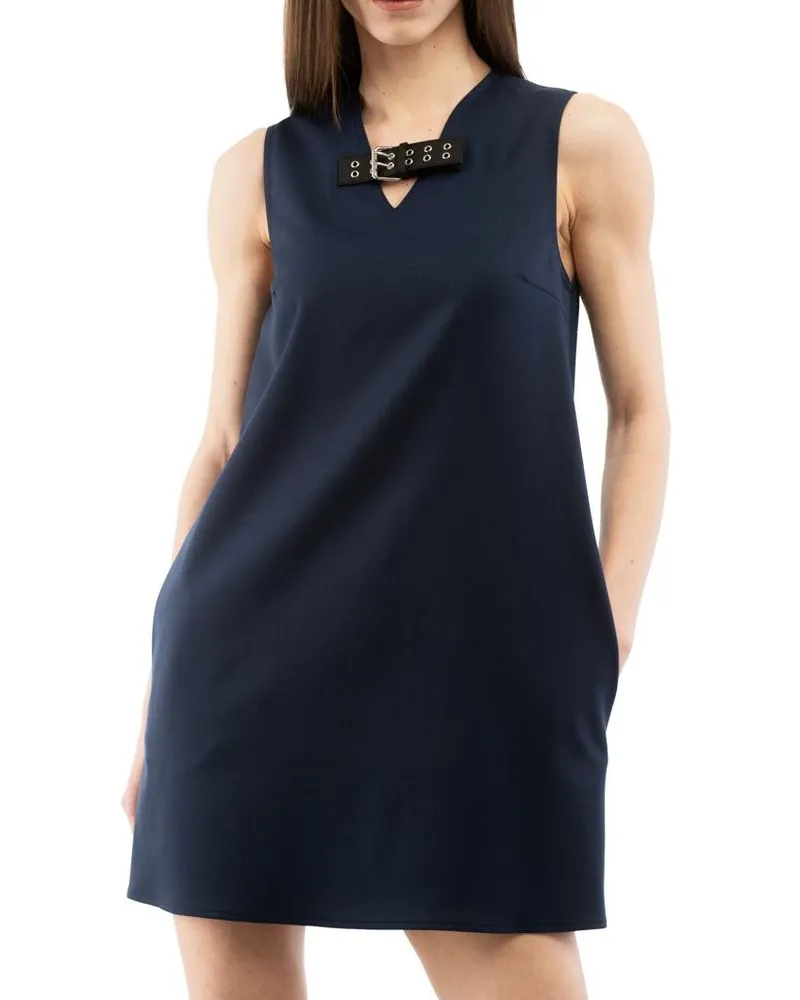 Moschino Women's Blue Polyester Casual Dress Navy