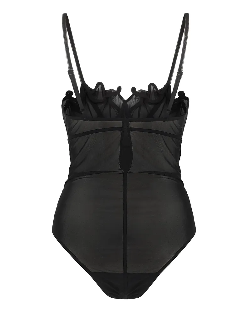 Y/PROJECT Women's Black Tulle Bodysuit Elastane Tops Top Black