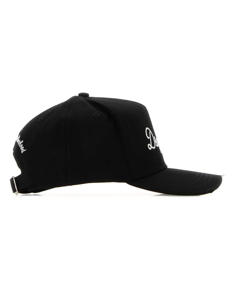 Dsquared2 Men's Black Cotton Baseball Cap Nero Exterior: Cappelli Hat Black