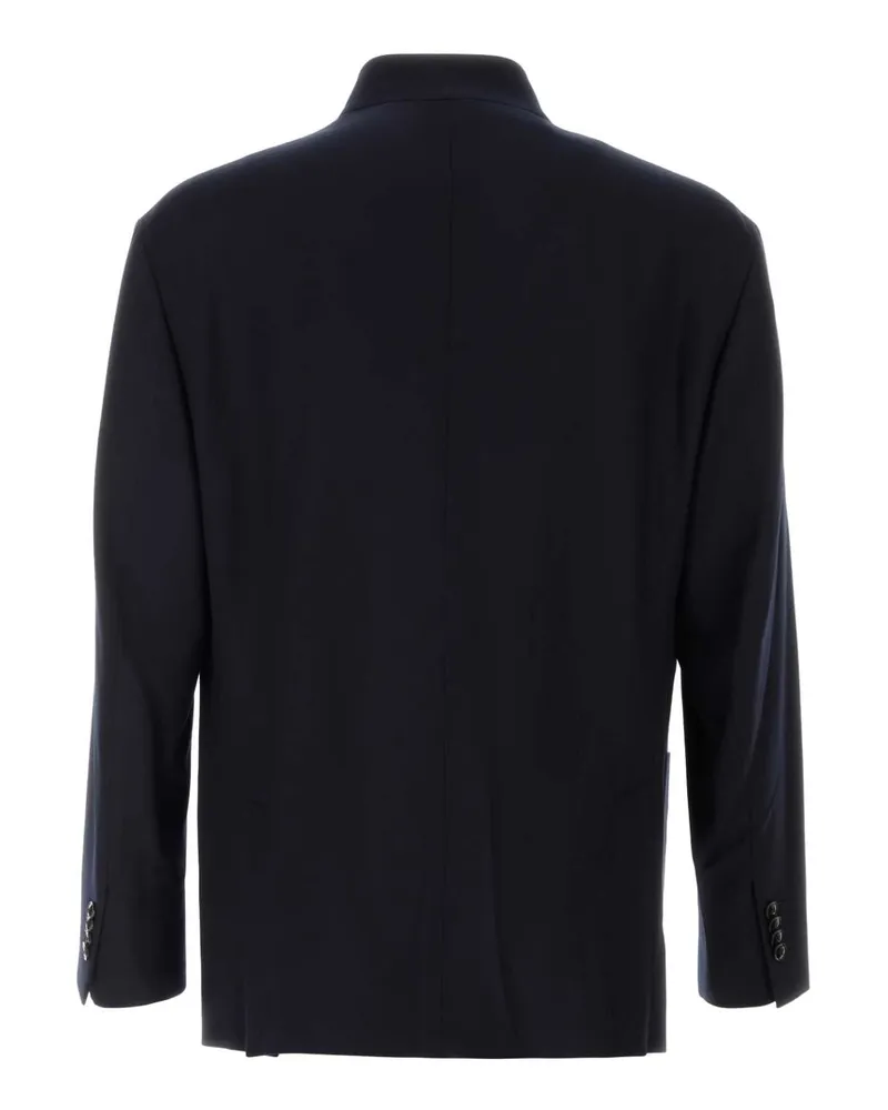 Giorgio Armani Virgin Wool Blazer — Navy Navy