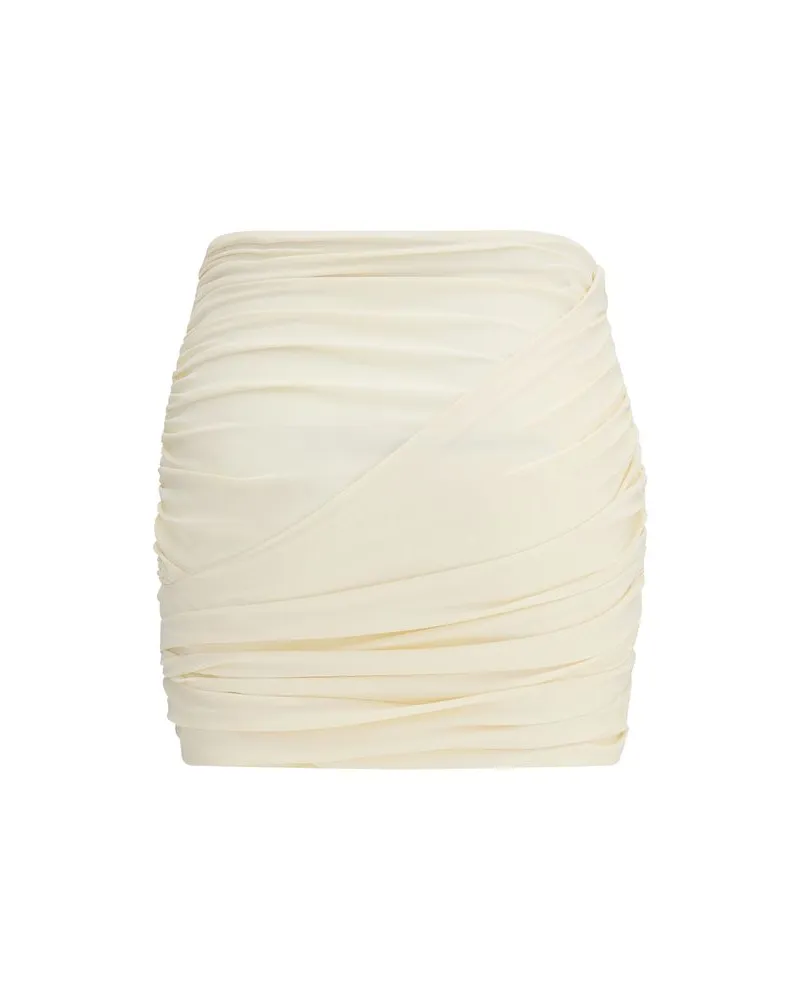 Magda Butrym Women's Beige Fabric Mini Skirt Beige