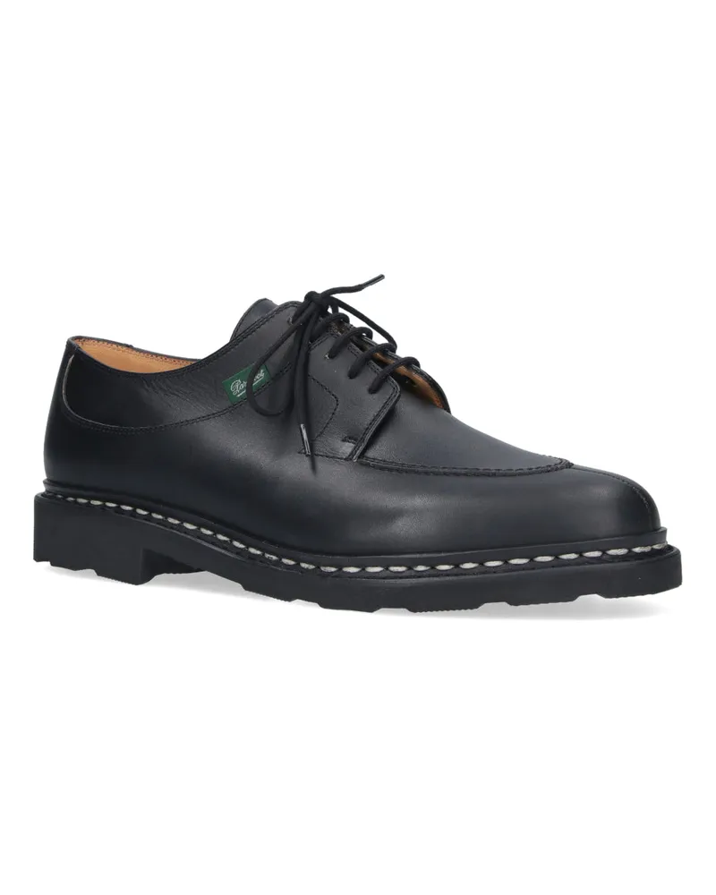 Paraboot Men's Flat Shoes Black Calf Leather Black