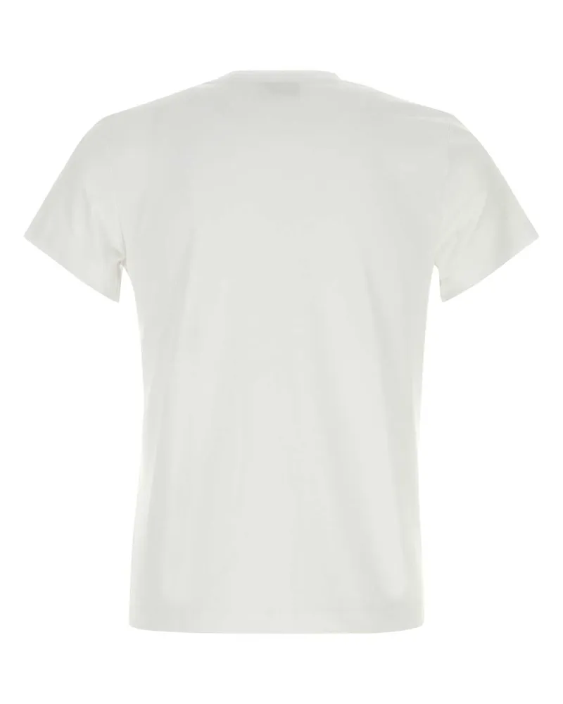 A.P.C. Unisex White Cotton T-Shirt Blancdarknavy Exterior Exterior: T-shirts And Polos White