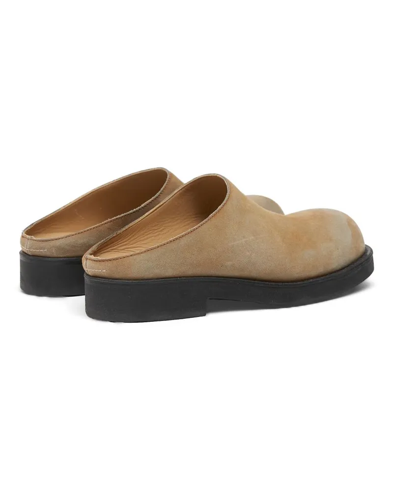 Maison Margiela Suede Leather Slipper — Beige Beige