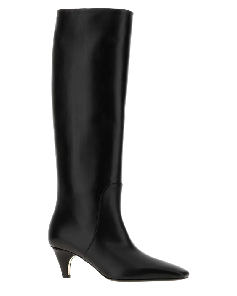 Giorgio Armani Leather Boots — Black Black