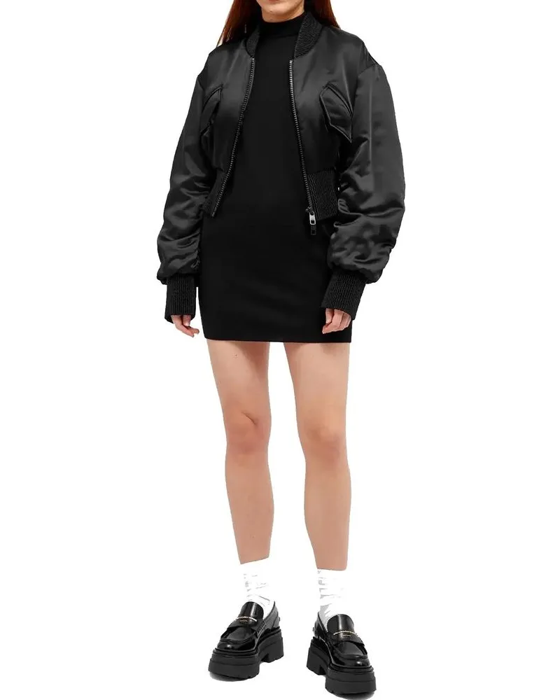 Dolce & Gabbana Women's Black Acetate Bomber Clothing Black