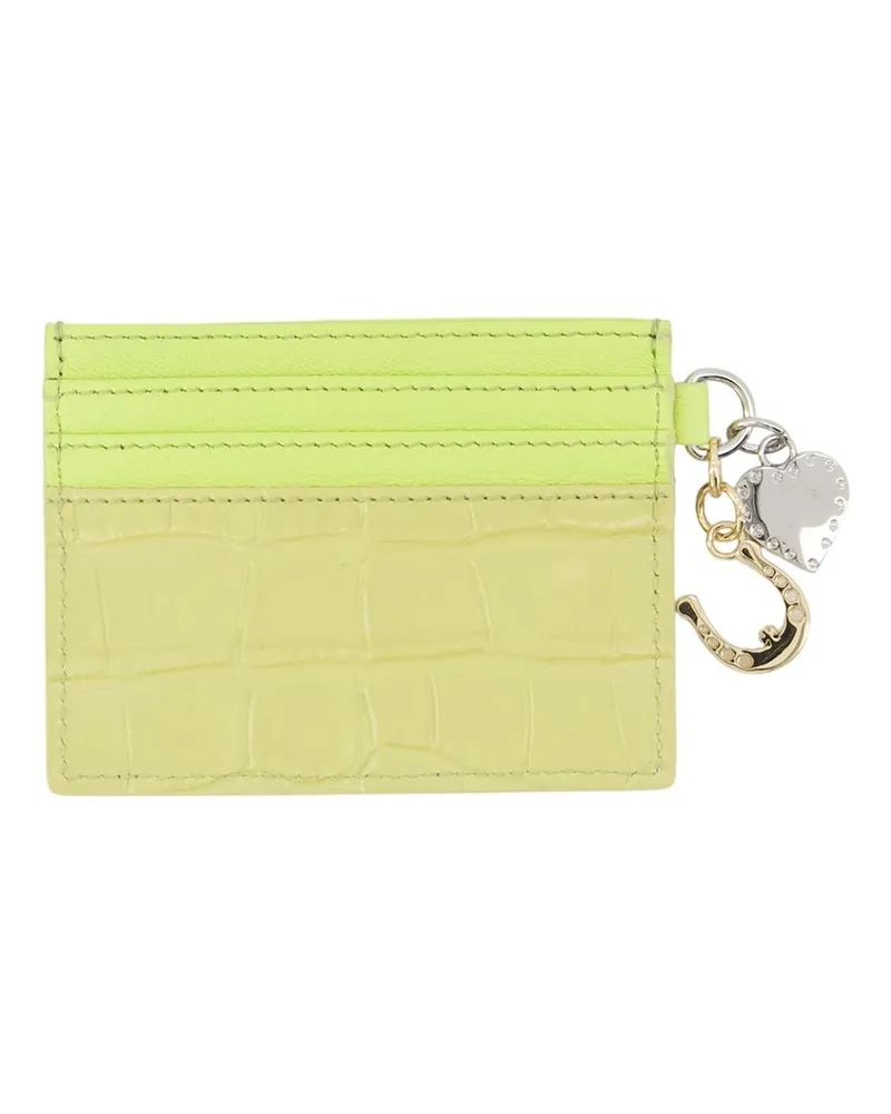 Vivienne Westwood Women's Charms Card Holder -  Leather Green Calfskin Accessories Card-Holder Green