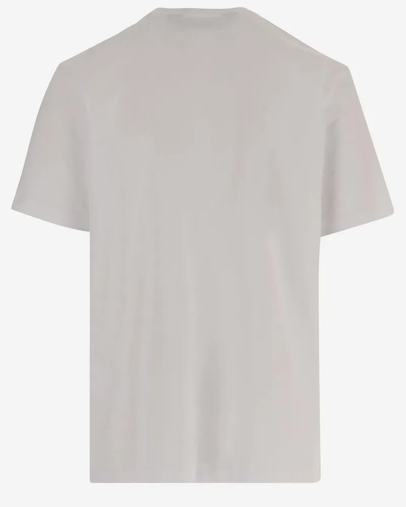 Just Cavalli Men's Cotton T-Shirt With Graphic Print White T-Shirts And Polos White