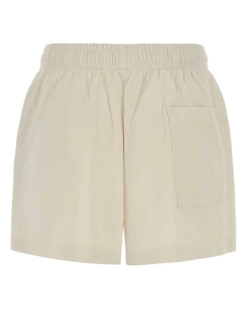 SPORTY & RICH Women's Ivory Cotton Shorts Ecru Exterior Beige