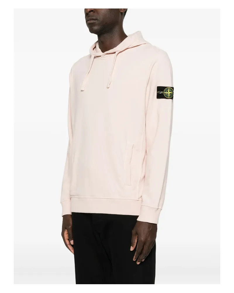Stone Island Brushed Cotton Fleece Sweatshirt — Pink Pink