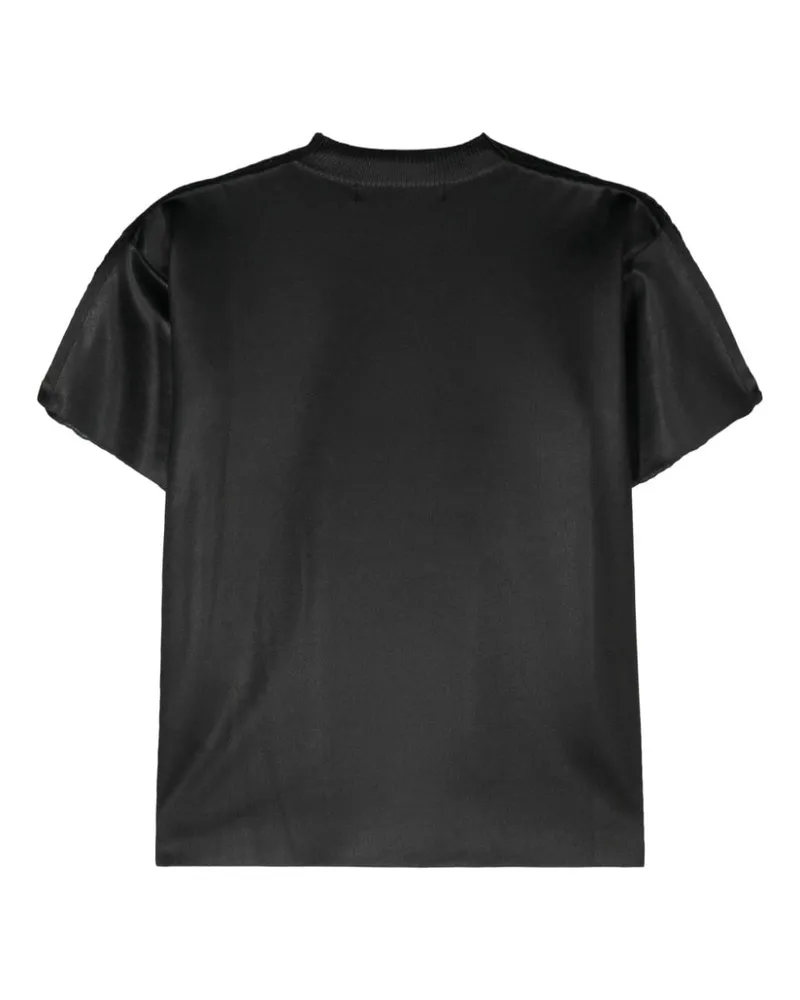Junya Watanabe Open-Knit Crewneck T-Shirt — Black Black