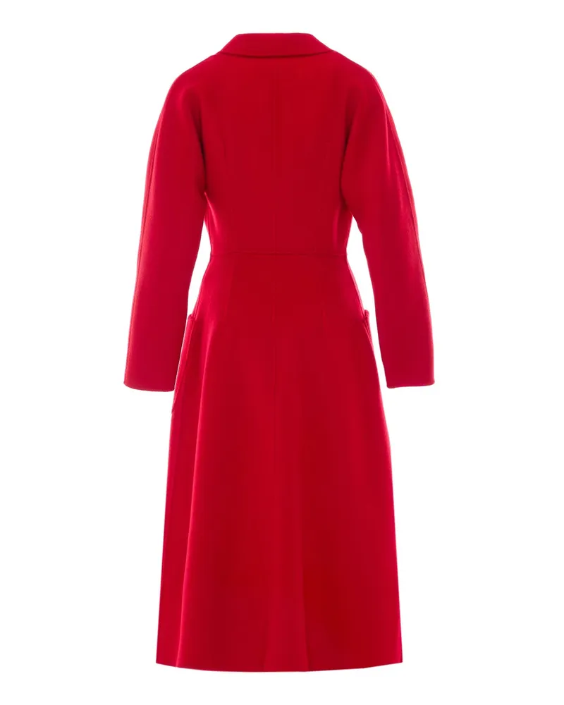 Elisabetta Franchi Wool Double Cloth Coat — Red Red