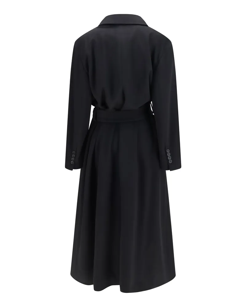 Dolce & Gabbana Virgin Wool Fleece Coat — Black Black