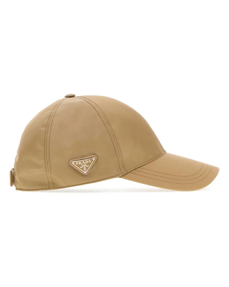 Prada Men's Beige Re-Nylon Baseball Cap Cammello Cappelli Hat Beige