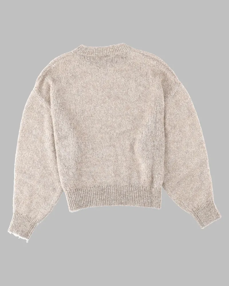 Brunello Cucinelli Mohair Alpaca Blend Sweater — Beige Beige