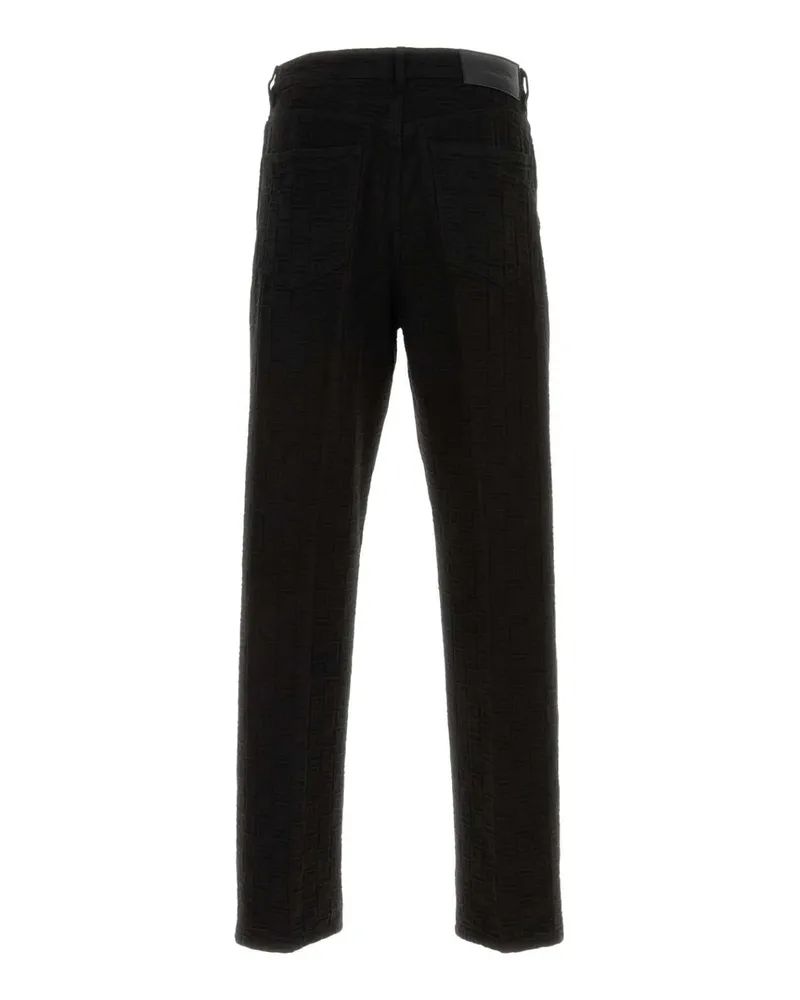 Ferragamo Men's Black Cotton Pant Nero Exterior: Organic Pantaloni Trousers Black
