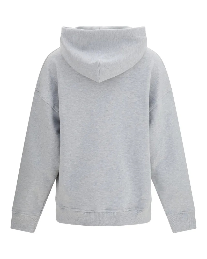 Fiorucci Women's Relaxed Poodle-Print Hoodie Grey Cotton Sweatshirts Sweater Gray