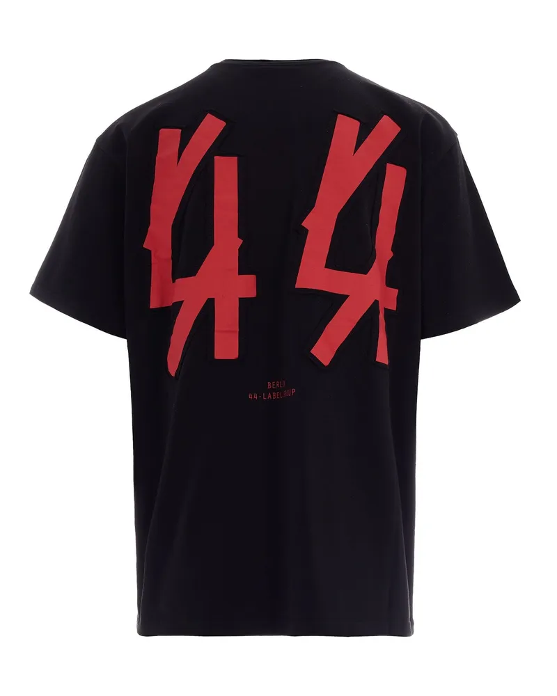 44 LABEL GROUP Men's T-Shirt Classic Patch Black Cotton T-Shirts And Polos Black