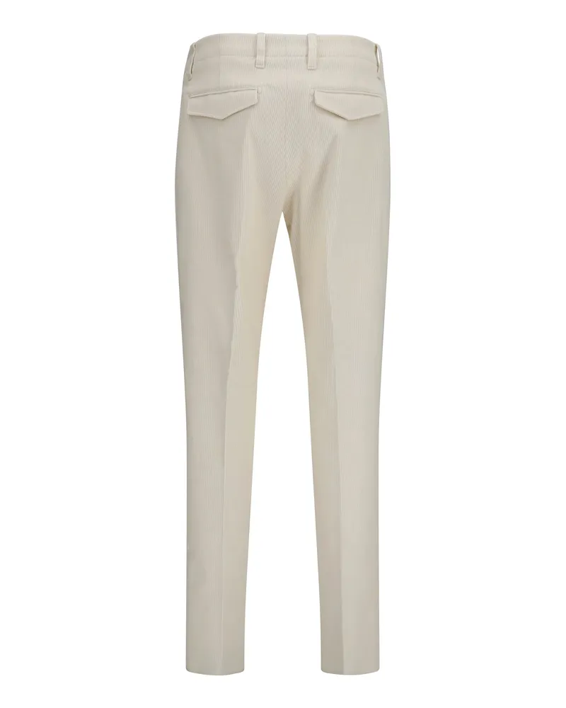 LARDINI Men's Pants Ribbed Viscose Beige Trousers Beige