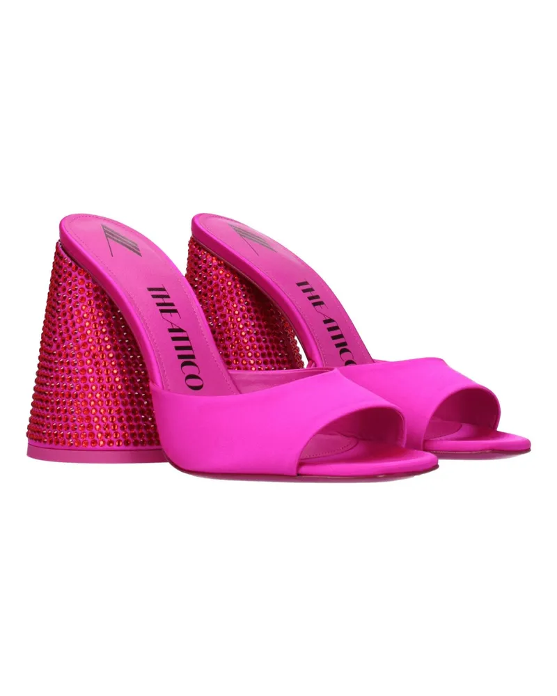 ATTICO Women's Pink Satin Platform Sandals Pink