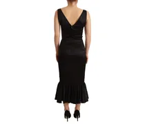 Silk Stretch Sheath Mermaid Dress — Black