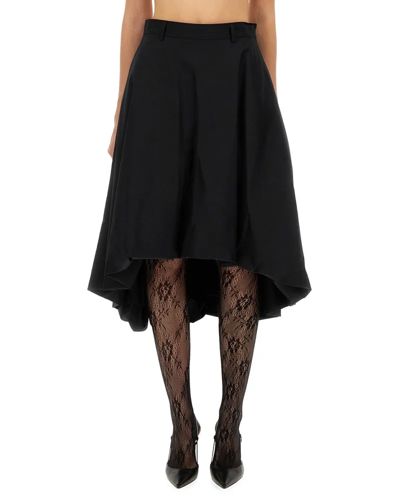 Moschino Cotton Poplin Skirt — Black Black