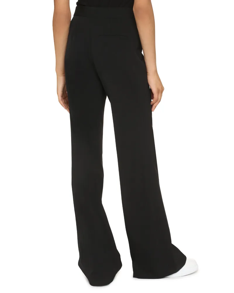 Stella McCartney Women's Flared Trousers Black Wool Black