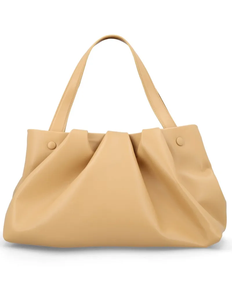 THEMOIRÈ Women's Shoulder Bag Athena Beige Recycled Polyester Beige