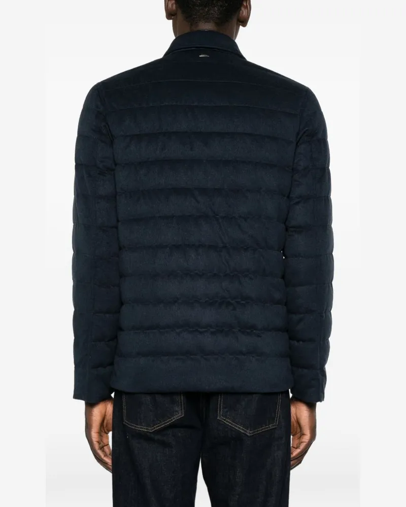 Herno Horizontal Quilted Jacket — Navy Navy