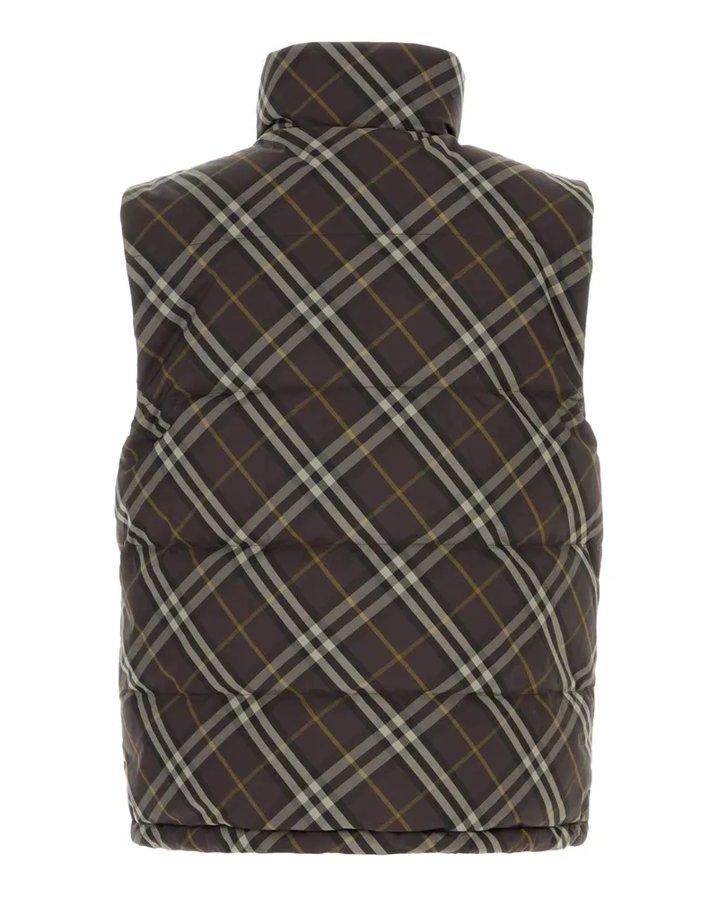 Burberry Men's Embroidered Polyester Reversibile Down Jacket Truffleipcheck Piumini Brown