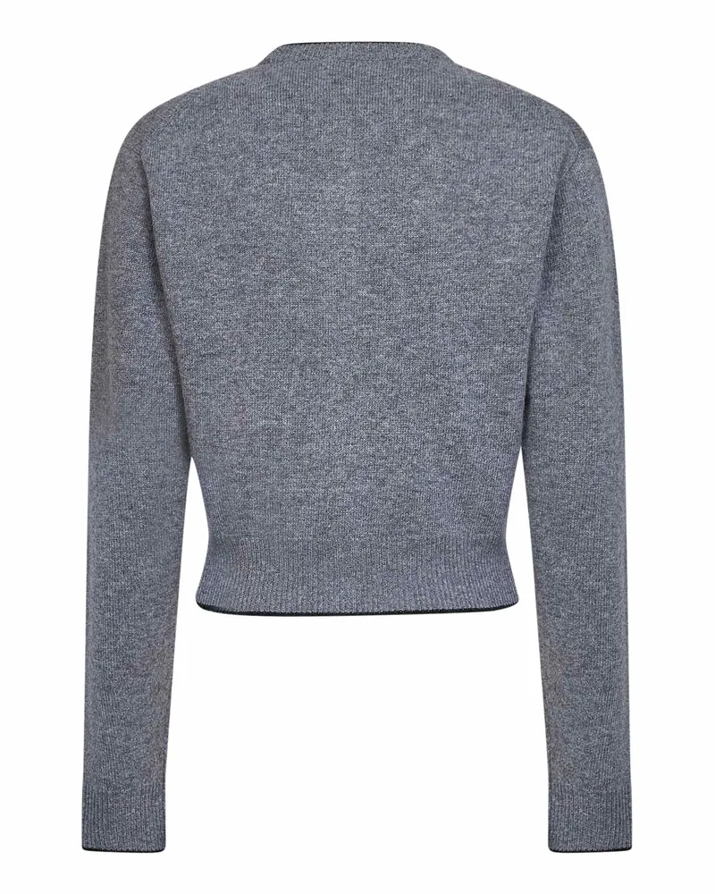 Chloé Women's Cardigan Wool-Cashmere Grey Cardigans Sweater Gray